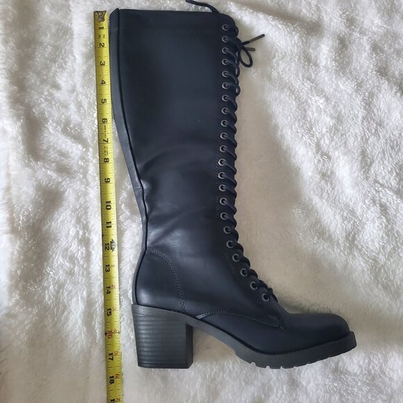 MADDEN GIRL LACE UP MOTO STYLE BOOTS - Picture 10 of 15